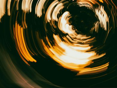 Abstract motion trail on dark background